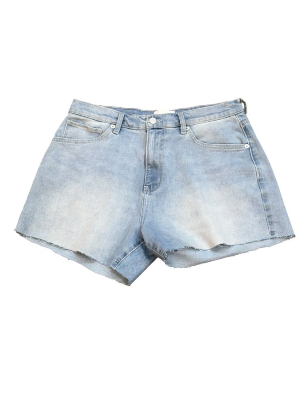 DU/ER Performance Denim High Rise Raw Hem Relaxed Short Vintage Seaside Size 31